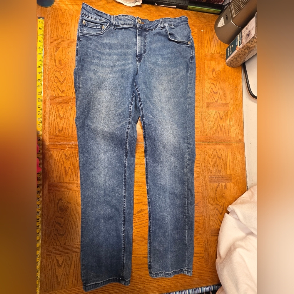 Weatherproof Vintage Men's 40x34 Slim Fit Vintage Soft-Lux Blue Denim Jeans